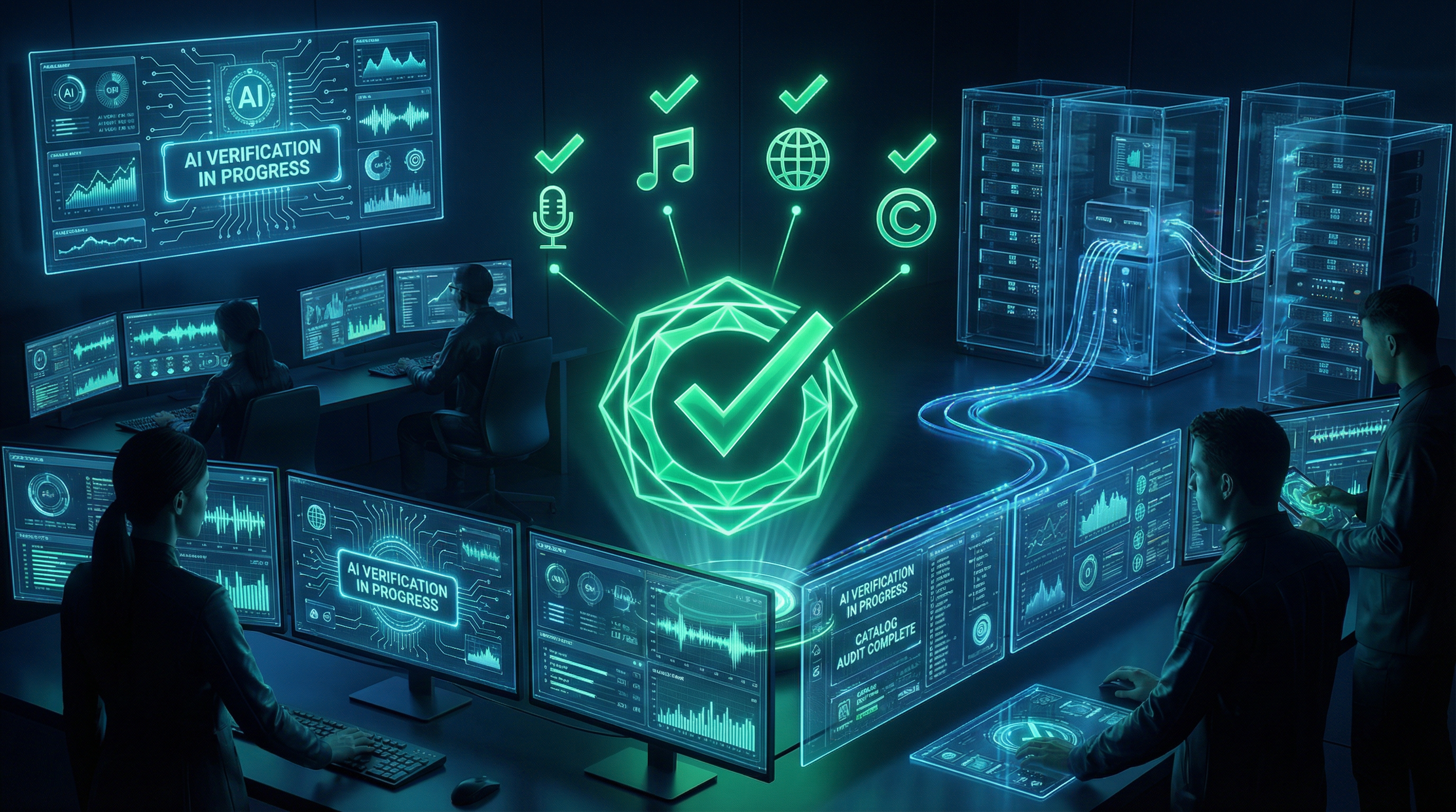 AI music detection use cases — record labels, music distributors, rights management organizations, and independent creators using AI song detector